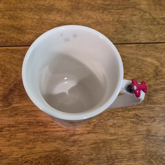 STARBUCKS 2011 Festive Holiday Skaters and Sledding Dog Mug with 3D Airplane - Picture 5 of 15